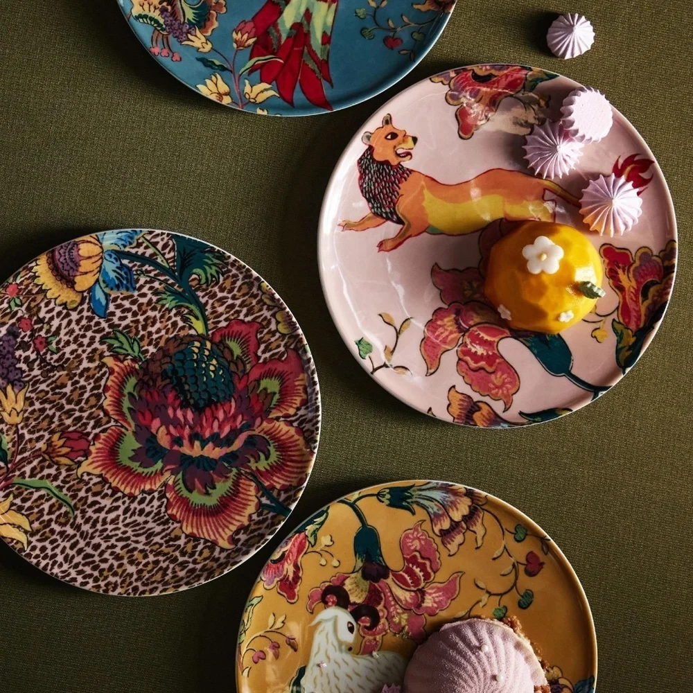 NWT Anthropologie House Of Hackney Gold  Desert Plate Goat